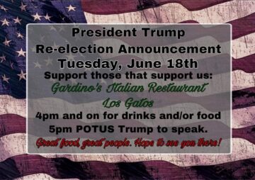 Trump 2020 Los Gatos Watch Party